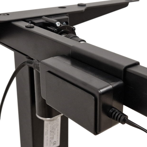 Elektrický PC stolík Motiva 140 (čierna + dub artisan)