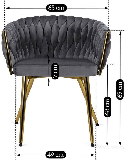 Jedálenská stolička Cayendo (sivá) 