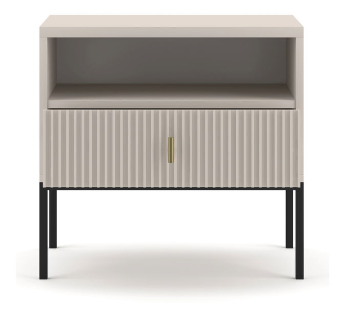 Nočný stolík Militaba (kašmír + čierna) 