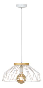 Függesztett lámpa Tarok (fehér + natúr)