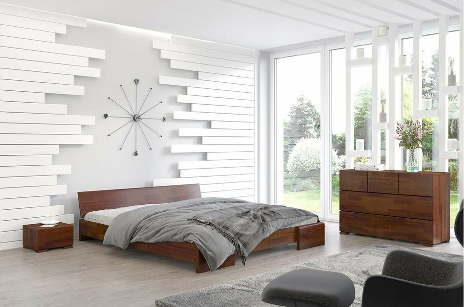 Manželská posteľ 160 cm Naturlig Blomst (borovica) (s roštom)