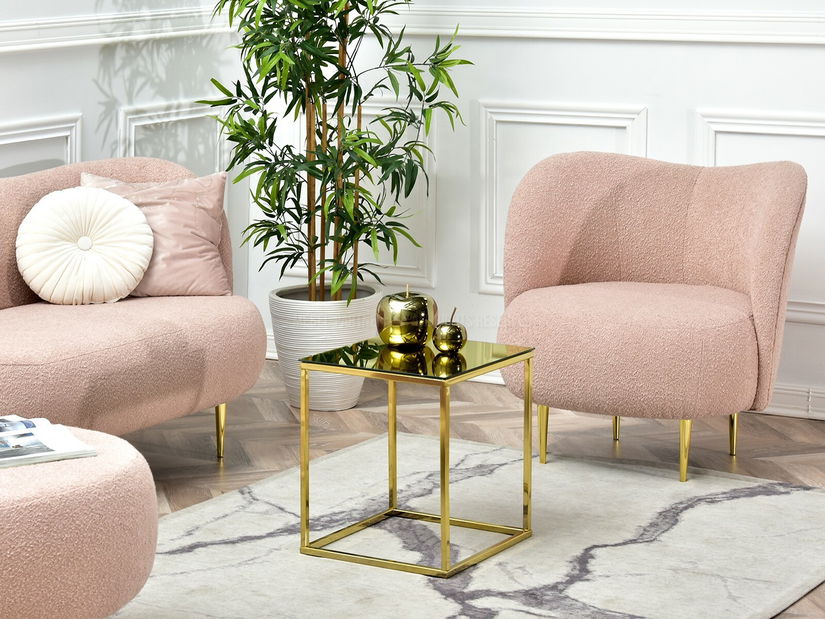 Dohányzóasztal Bella S (arany + arany)