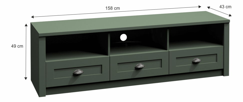 Masă TV/ comodă Provense (verde) 