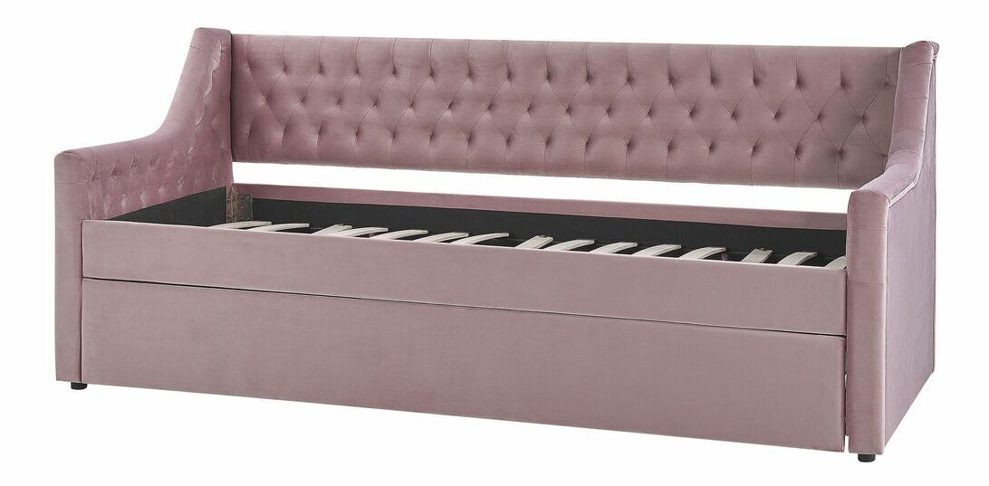 Rozkladacia posteľ 90x200 cm Maisha (ružová)