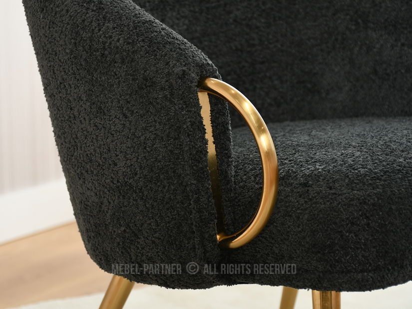 Fotoliu Carma F (negru + auriu)