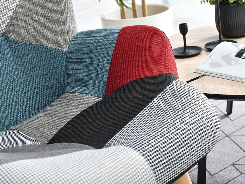 Kreslo Nutri (patchwork + čierna)