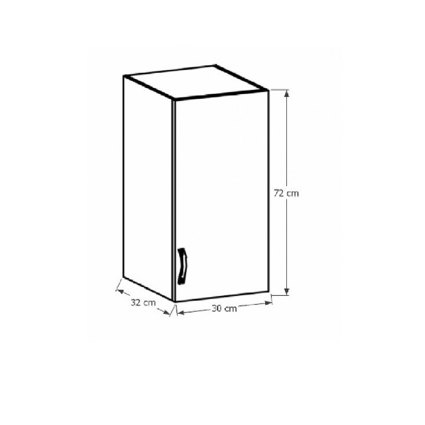 Dulap superior de bucătărie G30 Provense (alb + sosna andersen) (D)