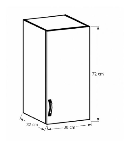 Dulap superior de bucătărie G30 Provense (alb + sosna andersen) (D)
