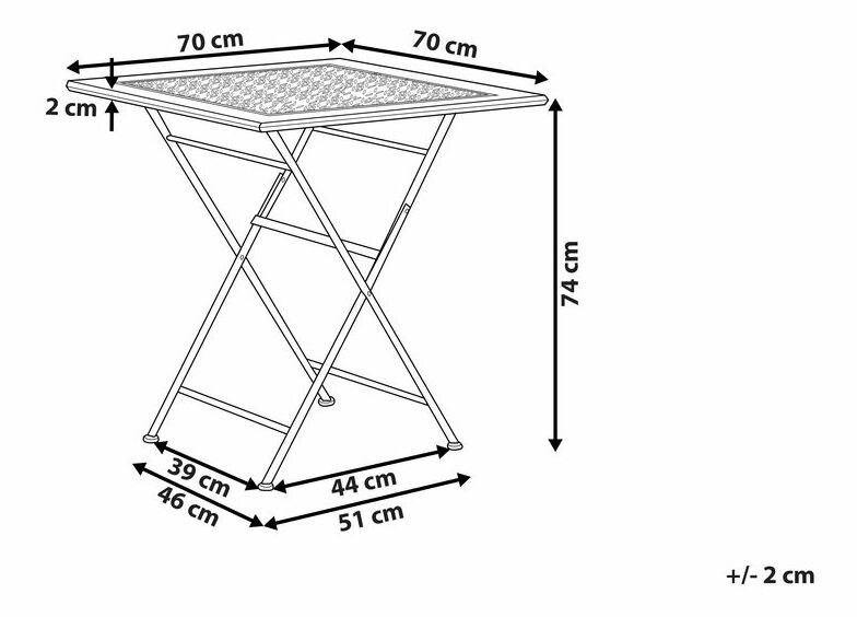 Záhradný stôl Beatriz (čierna)