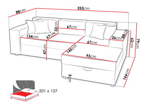Kutna garnitura Sokol L (vanilija)