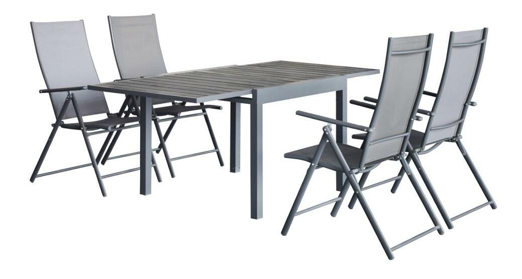 Kerti szett Numeral (sötétszürke) (4 fő részére)