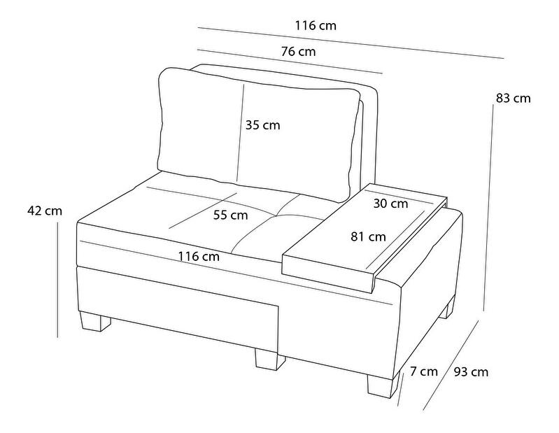 Fotoliu extensibil Perenilla L (D) (Crem + Nuc)