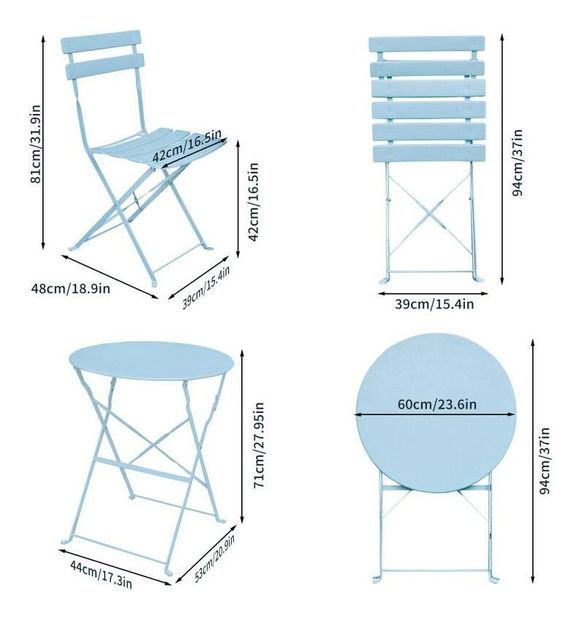 Set za balkon Orosi (plava)