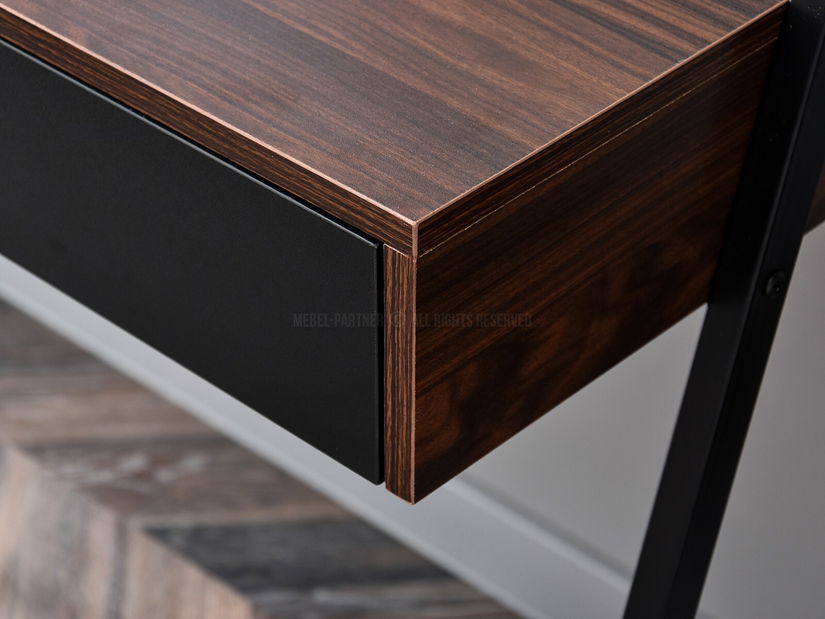 PC stolík Richiel (orech tmavý + čierna)