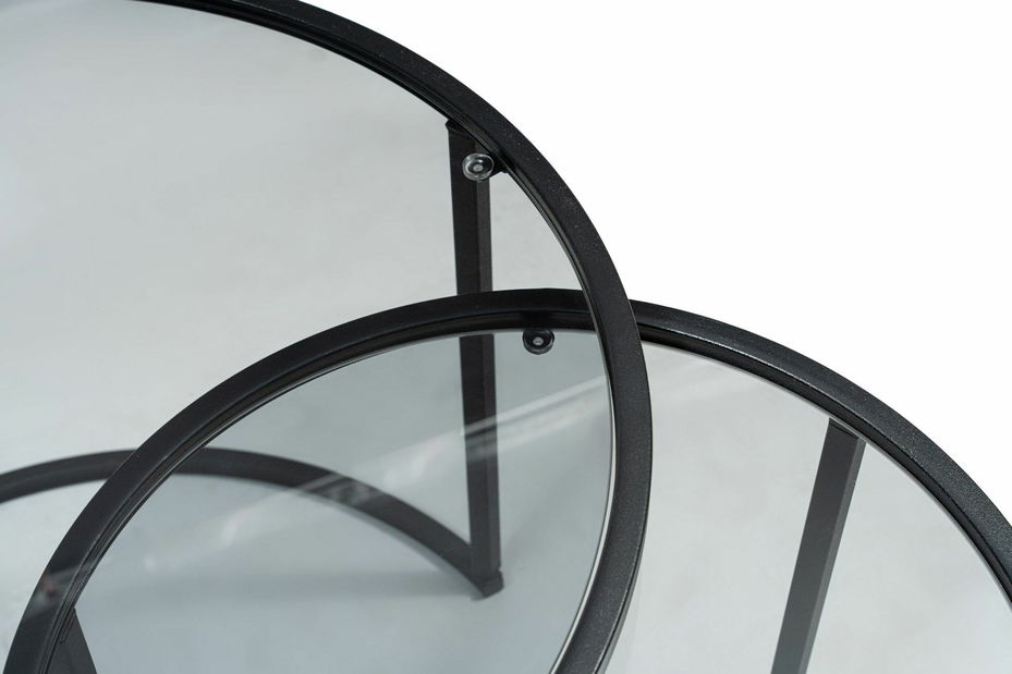 Dohányzóasztal szett Tokijo (füstfekete)