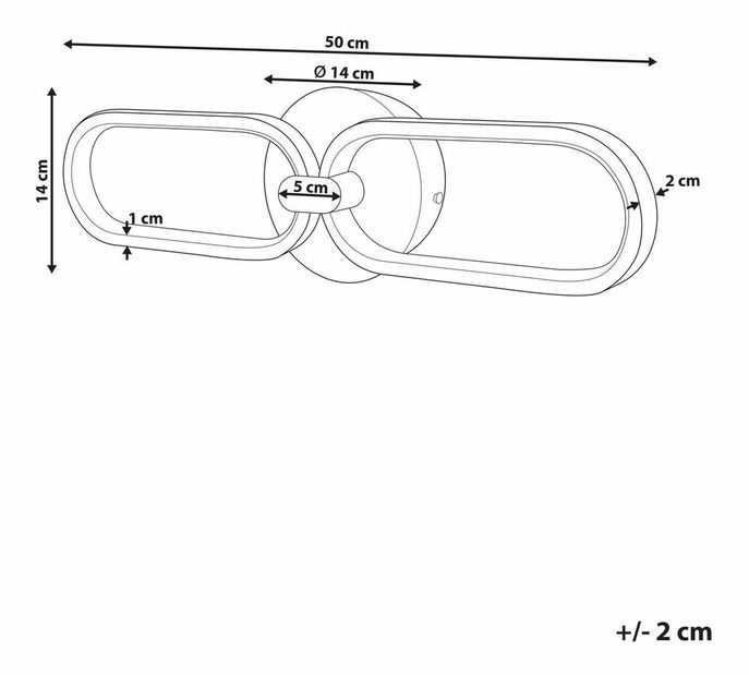 Fali lámpa Kraza (ezüst)