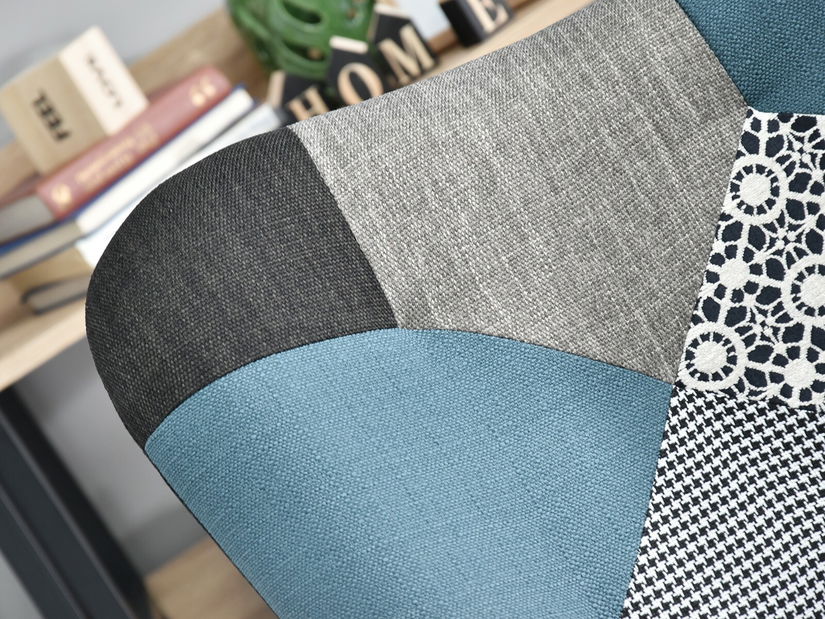 Fotel Nutri (patchwork + fekete)