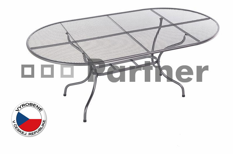 Záhradný stôl oválny 190 x 105 cm (kov)