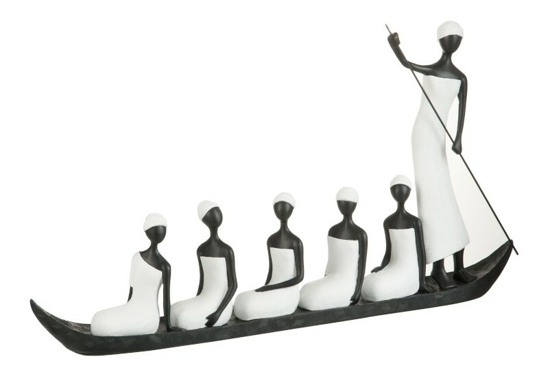 Figurína Jolipa Figúrka Monde Sauvage (67x8x37cm) (Čierna + Biela)