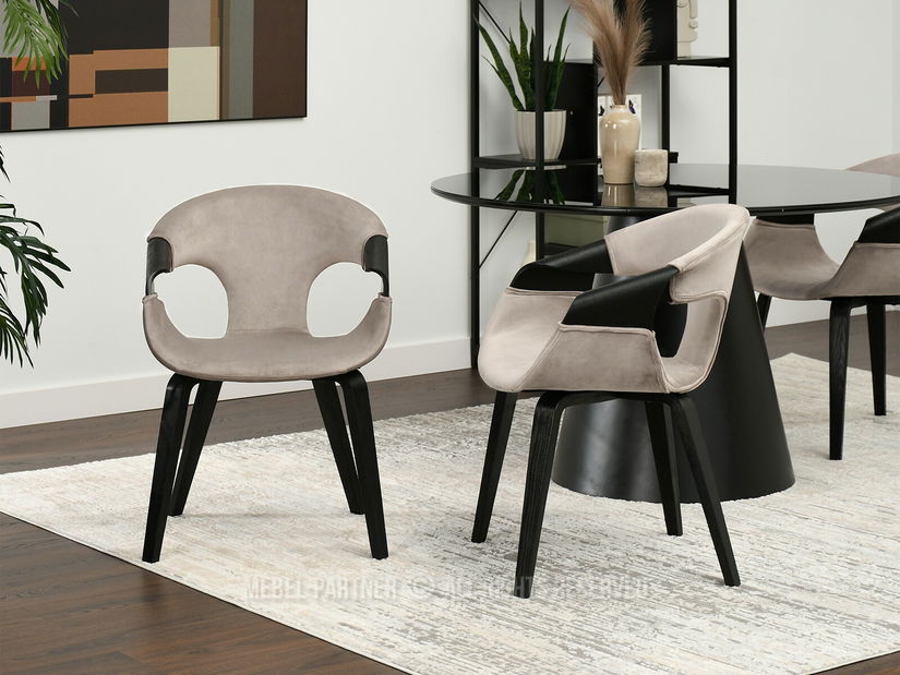 Stolica Kurt (bež + crna)