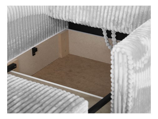 Canapea extensibilă Clovea Piano II (Gri deschis) (cu sp. depozitare)