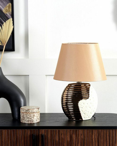 Stolná lampa Exa (pieskovo béžová)