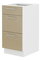 Donji kuhinjski ormarić- Lavera 40 D 3S BB QUADRO (bijela + sjaj cappucino)