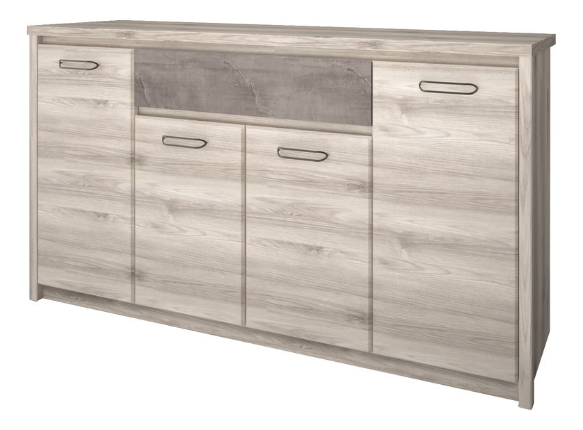 Comodă Jolene 4D1S (castan nairobi + onyx)