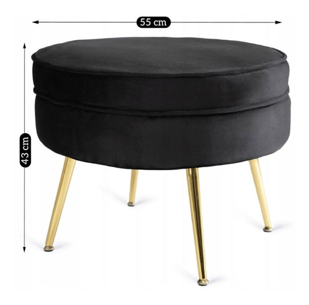 Fotoliu Guarida (negru) (cu taburete)