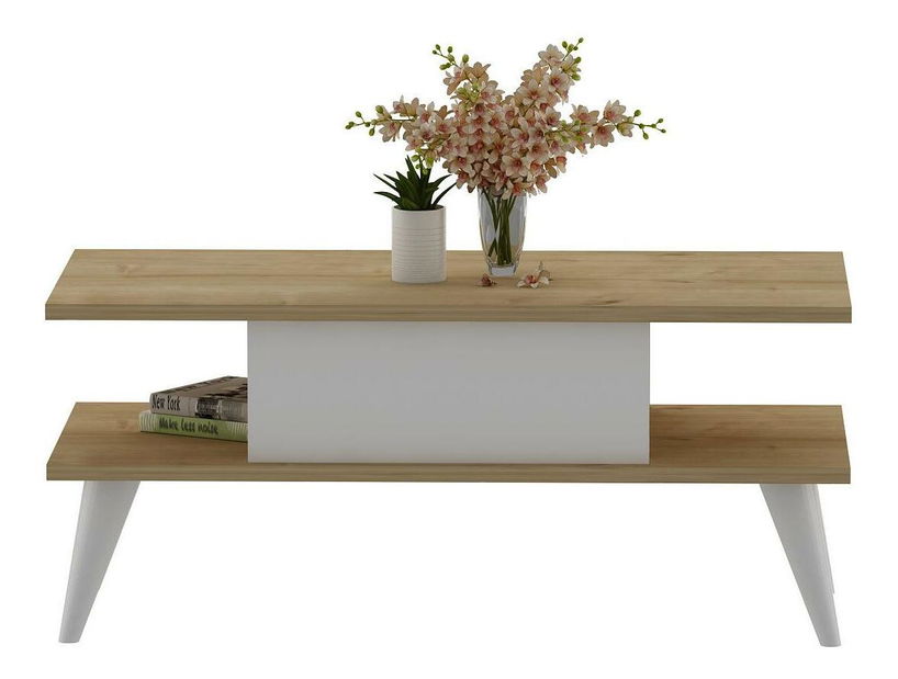 Konferenčný stolík Disevo 1 (dub zafírový + biela) 