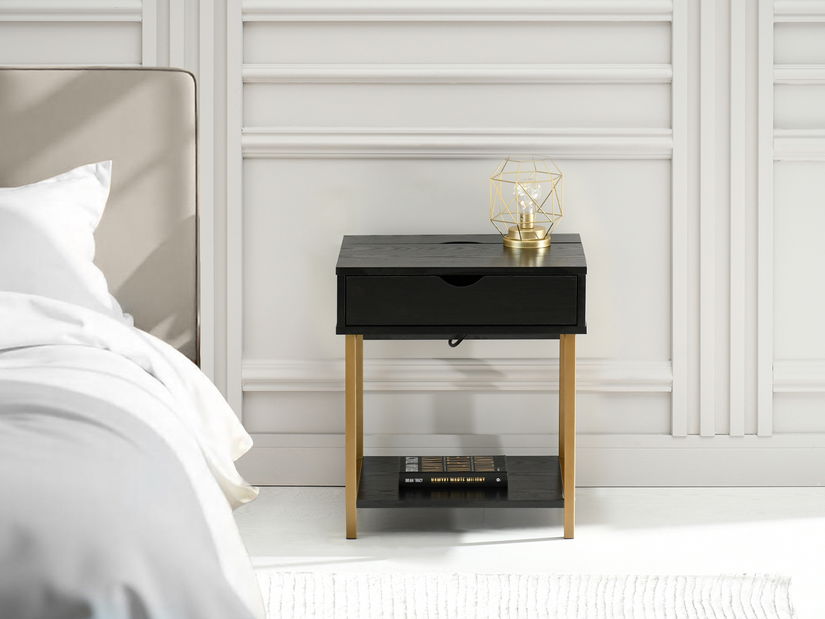 Nočný stolík Entrevista (zlatá)