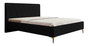 Manželská posteľ 160 cm Tikka 160 (čierna + zlatá)