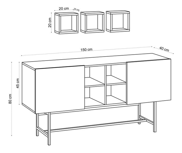 Dulap Odysea (Stejar zafir)