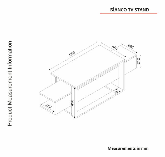 TV stolík/skrinka Biano