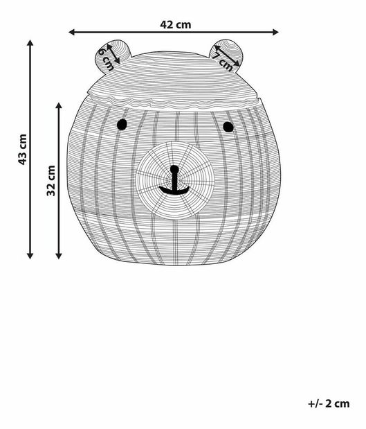 Coș de depozitare Helios (natural)