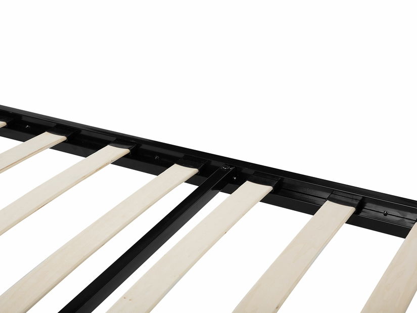 Pat matrimonial 160 cm FLANGE (cu somieră) (negru)