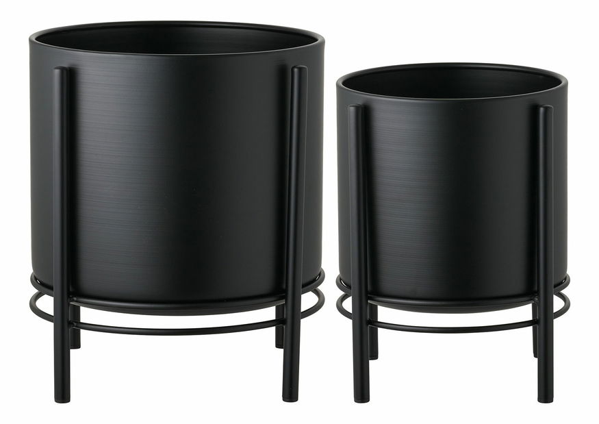 Set 2 ks kvetináčov Florezia 5 (čierna)