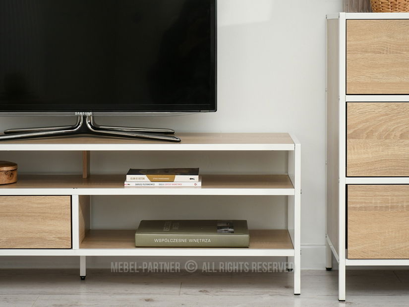 TV asztal/szekrény Soren Rtv (szonoma + fehér)