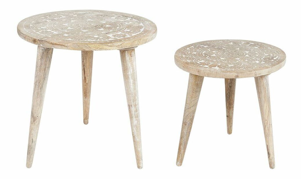 Set 2 buc măsuțe cafea Umeko (lemn deschis) 