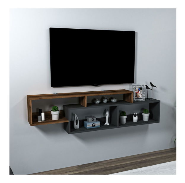 TV stolík/skrinka Atlisa (orech svetlý + antracit)