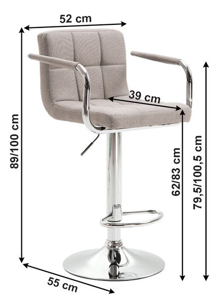 Barska stolica Luver (smeđa) *rasprodaja