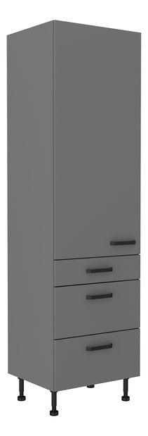 Konyhai élelmiszeres szekrény Nesia 60 DKS 215 3S 1F (Antracit)