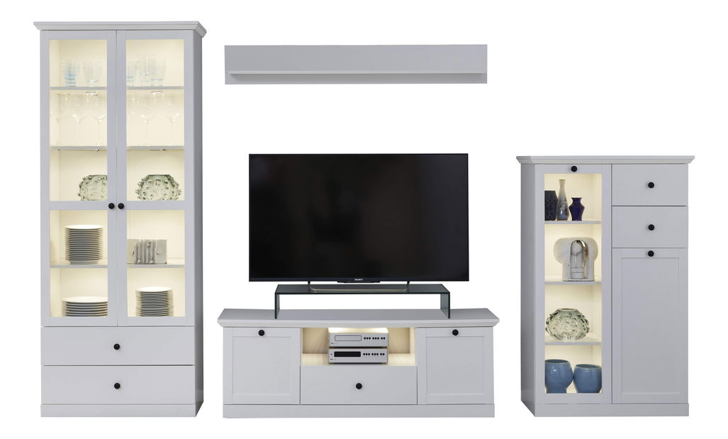 Vitrin Brendon 1D1W2S (fehér)