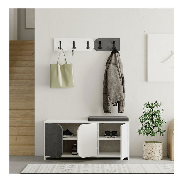 Predsieňová zostava Debopu (sivá + biela) 