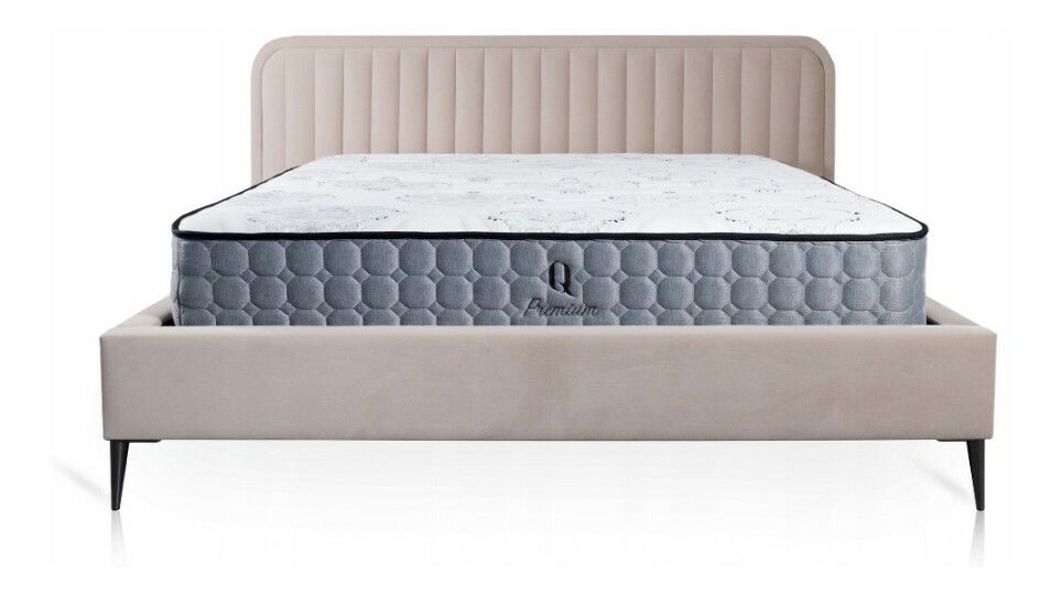 Pat tapițat 160x200 cm Arianna 1 (Bej)