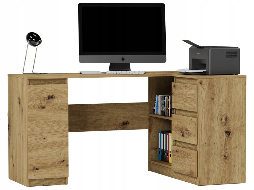 Rohový PC stolík Nyper (artisan)