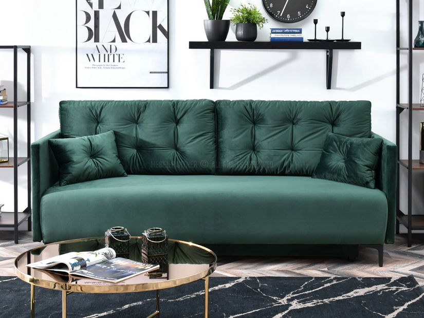 Canapea două locuri Mastil (negru)