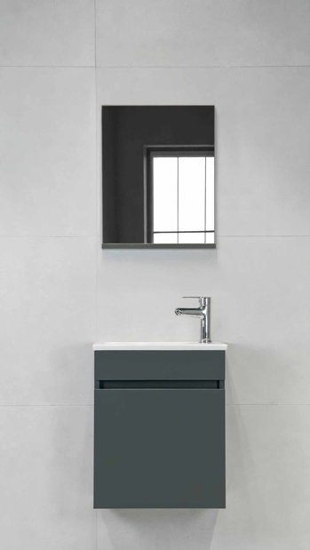 Kúpeľňová skrinka Fitti (antracit) (so zrkadlom)