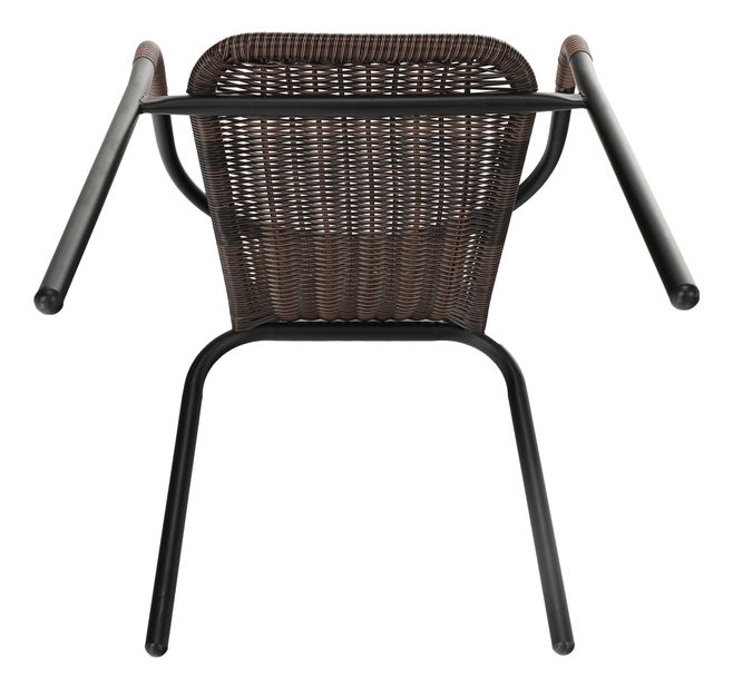 Záhradná stolička Durley (hnedá + čierna)