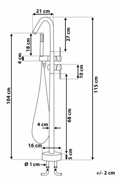 Slavina za vodu Virgilia (crna + zlatna) 
